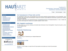 Tablet Screenshot of hautarztpraxis-kiel.de